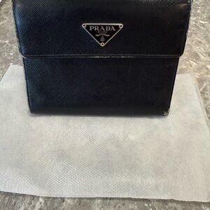 Prada Black Saffiano Leather Wallet